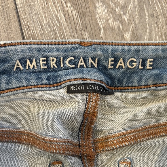 American Eagle Outfitters Ripped Skinny Jeans in Gray-Blue - Picture 2 of 4
